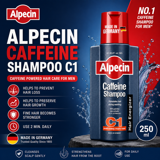 Alpecin Caffeine Shampoo C1 – 275ml | Men’s Hair Care | Caffeine Formula